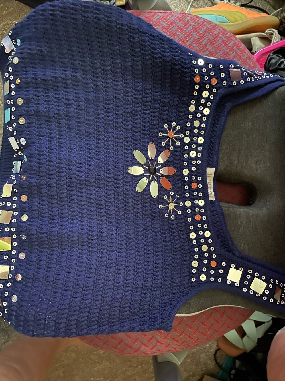 J. Crew Deep Cobalt Knit Tank Top